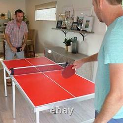 Taille Moyenne 6 X 3 Pieds Ping-pong De Tennis De Table Jeu Ensemble Intérieur / Extérieur Net Paddles