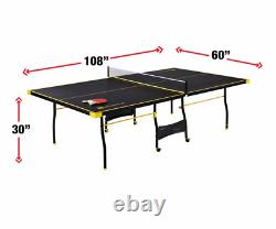 Taille Officielle Ping-pong De Tennis D'intérieur Table 2 Paddles Et Boules Inclus