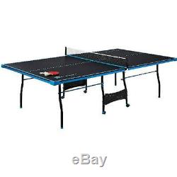 Taille Officielle Tennis De Table De Ping-pong Pliable Roulant Avec Paddle Et Boules
