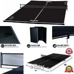 Tennis De Table De Conversion Top Portable Ping Pong Jeu Jouer Sport Pliable Noir