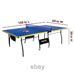Tennis De Table Ping-pong Taille Intérieur Nouveau Jeu De Sport Net Roulettes En Plein Air Et