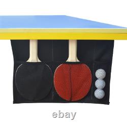 Tennis De Table Ping-pong Taille Intérieur Nouveau Jeu De Sport Net Roulettes En Plein Air Et