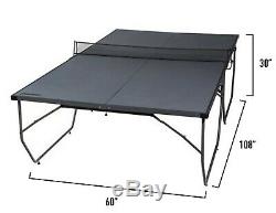 Tennis De Table Pliante Conversion Top Ping Pong Set Intérieur Extérieur Enfants Compact