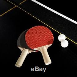 Tennis Ping Pong Sports De Table Pliable Noir Jaune Jeu Jouer Table Paddle Balls