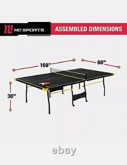 Tennis Ping Pong Taille Officielle Table Intérieur Paddles Pliables Post Balles Inclus