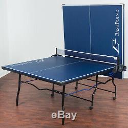 Tennis Table De Ping-pong Intérieur Pliable Sport Jouer Jeu Fun 18mm Top 2 Pièces