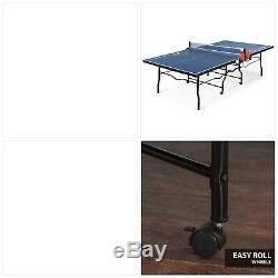 Tennis Table De Ping-pong Intérieur Pliable Sport Jouer Jeu Fun 18mm Top 2 Pièces