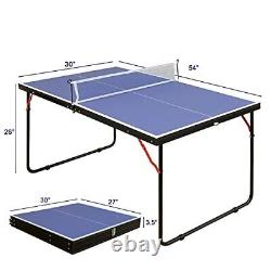 Tennis de table Ping Pong 100 Préassemblée Pliante Portable Extérieur Intérieur 4.5 Ft