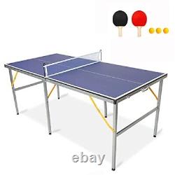 Tennis de table Ping Pong 100 préassemblé pliable portable en plein air intérieur 6 pi
