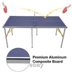 Tennis de table Ping Pong 100 préassemblé pliable portable en plein air intérieur 6 pi