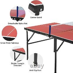 Titre traduit en français: Table de ping-pong pliable de petite taille - table de tennis de table portable de 60 x 30 avec filet