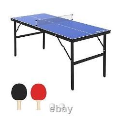 Translate this title in French: Table de tennis de table portable KATIDAP, table de ping-pong de taille moyenne pour l'intérieur et l'extérieur.