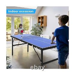 Translate this title in French: Table de tennis de table portable KATIDAP, table de ping-pong de taille moyenne pour l'intérieur et l'extérieur.