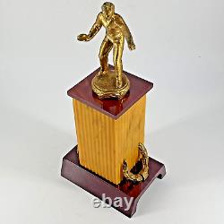 Trophée en bakélite vintage Butterscotch Cherry pour tennis de table ping-pong et pickleball