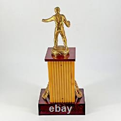 Trophée en bakélite vintage Butterscotch Cherry pour tennis de table ping-pong et pickleball