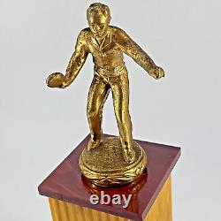 Trophée en bakélite vintage Butterscotch Cherry pour tennis de table ping-pong et pickleball