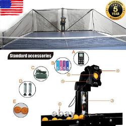 Us Super Automatic Tennis Robot Ping Pong Pitching Machine Training + Net