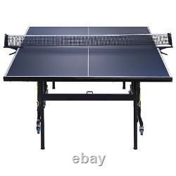 Wentsports Table De Ping-pong De Tennis Intérieure Avec Filet Sport Extérieur Pliable Et Cast